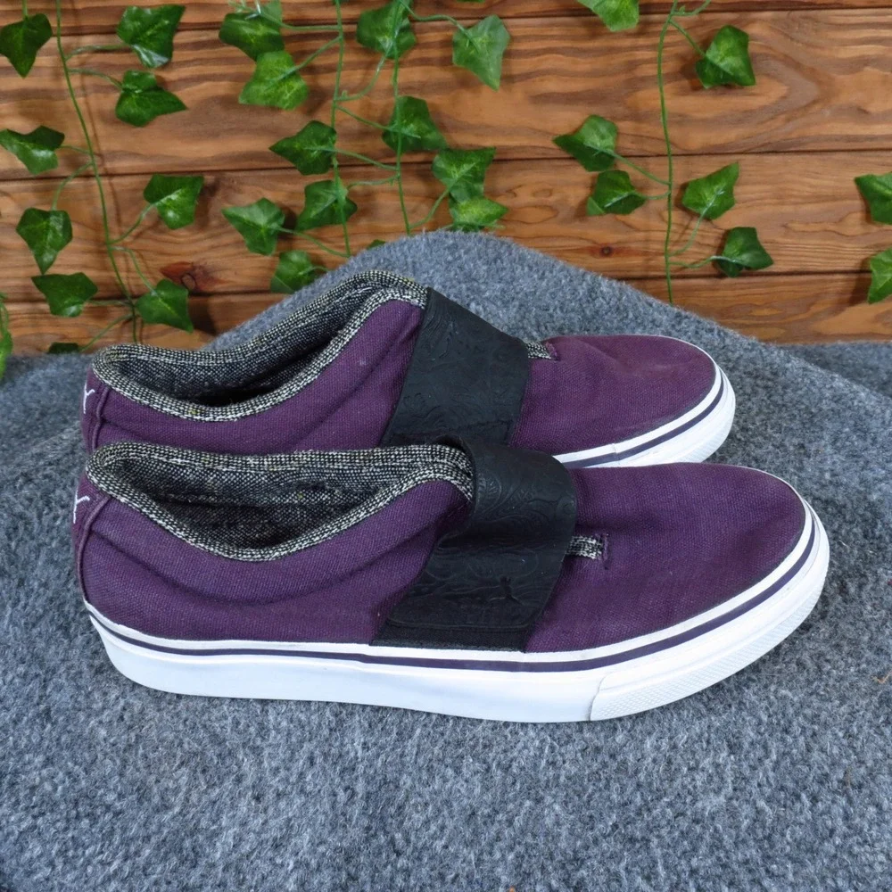 PUMA El Rey Women‎ Casual Slip On Sneakers Size 7.5 Walking Purple Fabric Canvas